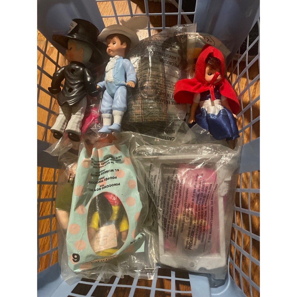 11 McDonalds Madame Alexander Happy Meal Toy Lot Pinocchio  Riding Hood Figures